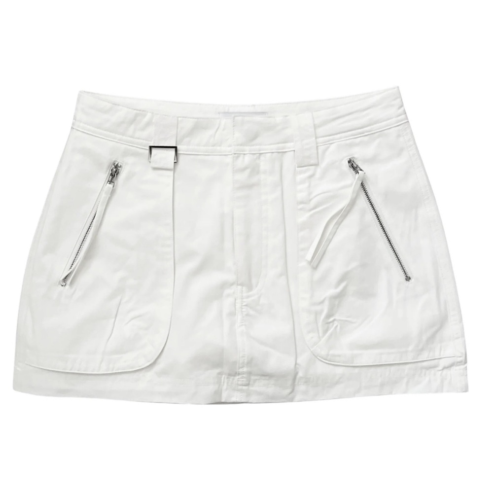 Zara white cargo mini skirt